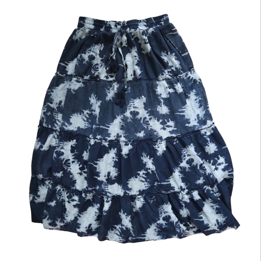 Flint & Moss New York Blue Flowy Tiered Skirt